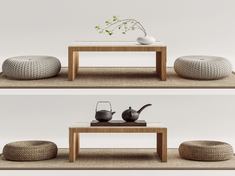 Japanese Tatami Tea Table and Chair