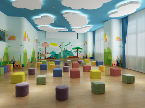 Modern Kindergarten Classroom