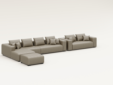 Modern Multiplayer Sofa Leather Sofa