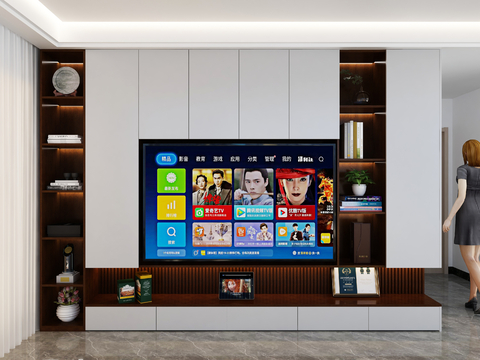 Integrated TV cabinet