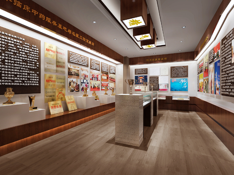 Neo-Chinese Style Honor Room Chinese Medicine Exhibition Hall