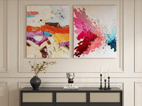 Cream Style decorative painting splash oil painting