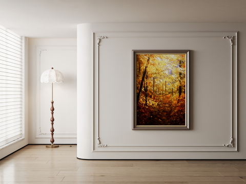 American Decorative Painting Autumn Landscape Oil Painting