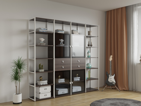 Modern Bookshelf Storage Cabinet