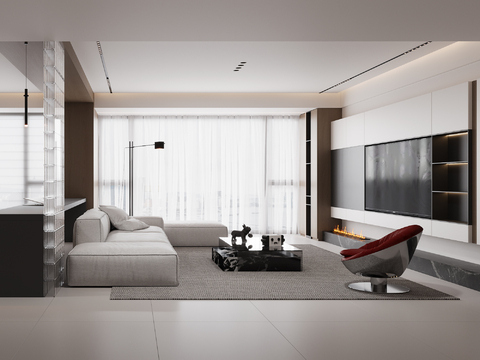 Modern minimalist living room