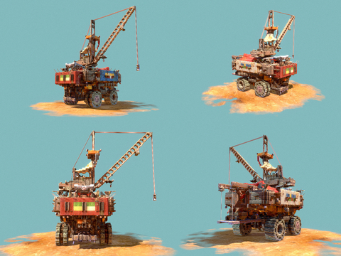 Wasteland Truck Cyberpunk Truck Crane