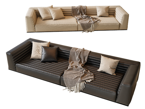 modern double sofa leather sofa