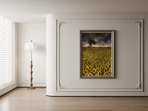 American Decorative Painting Oil Painting Sunflower Hanging Painting