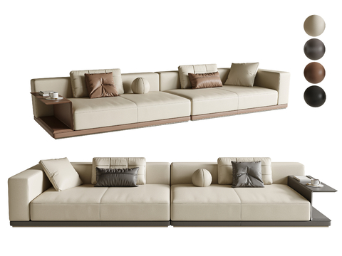 Modern Double Sofa Leather Art Sofa