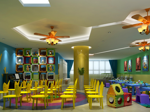 Modern Kindergarten Activity Room Classroom