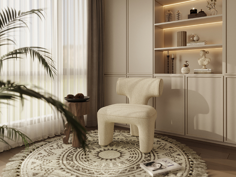 Cream Style Chair Lounge Chair