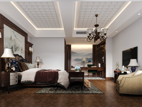 Neoclassical Style Bedroom Master Bedroom