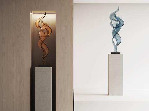 Modern abstract sculpture ornaments