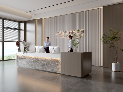 Modern Company Reception Area