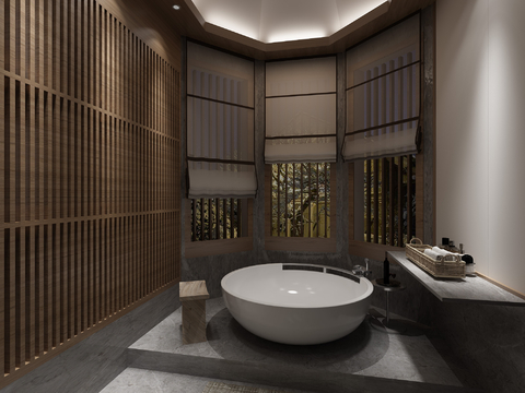 Modern villa bathroom