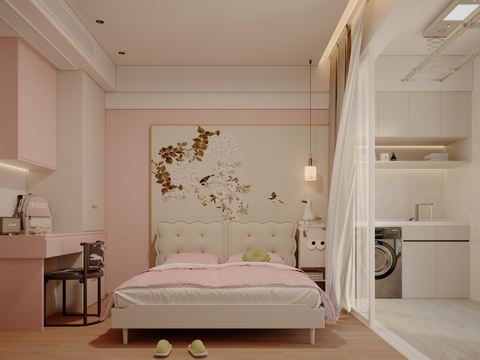 Neo-Chinese Style Bedroom Girl Room