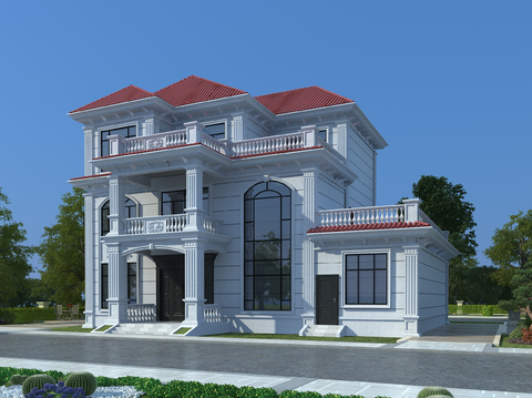 European-style single-family villa appearance