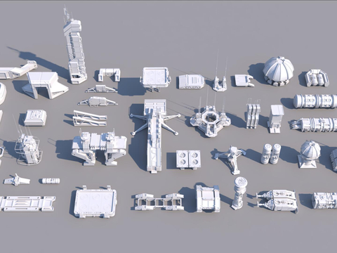 Science Fiction Building White Module