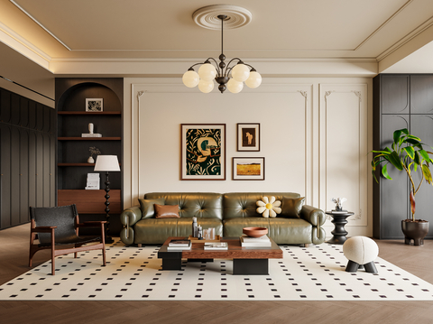 French Retro Living Room