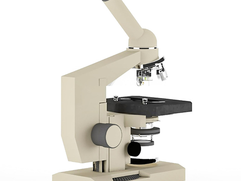 modern microscope school experimental equipment d model