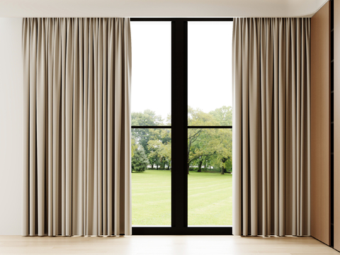 Full blackout curtain plain curtain