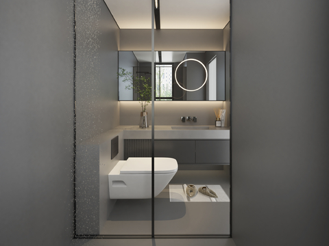 Advanced gray toilet bathroom