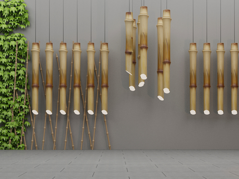 New Chinese-style bamboo chandelier