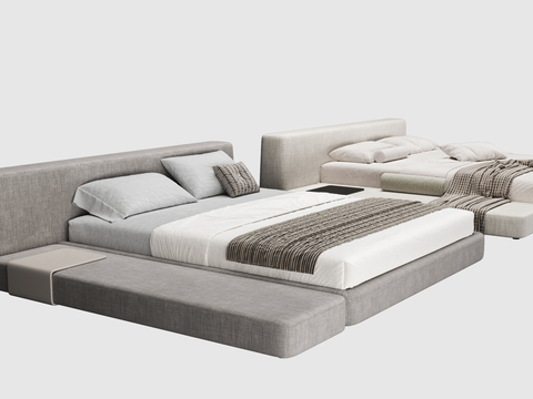 Italian Minimalist Double Bed