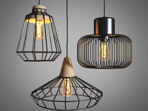 Industrial wind iron chandelier indoor chandelier