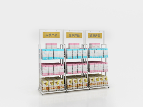 Supermarket Shelf Herbal Tea Rack Promotion Car Seasonal Promotion Rack