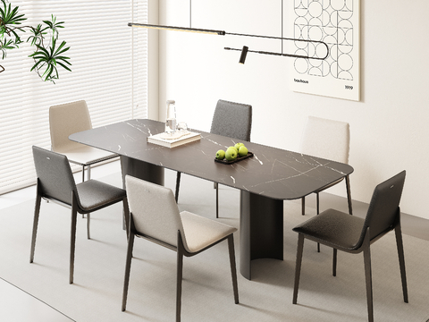 Modern Simple Dining Table and Chair