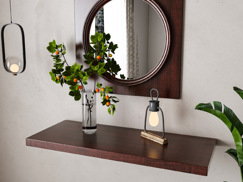 Modern vase decorative mirror table lamp