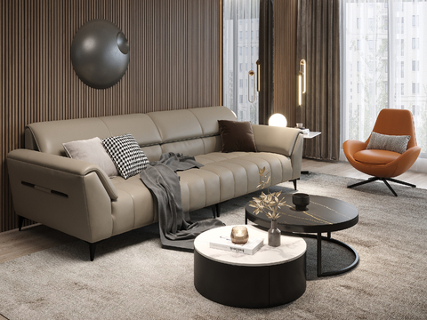 Italian Sectional Sofa Leather Sofa