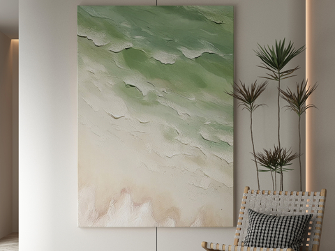 Modern Decorative Painting Gradient Painting Ocean Wave Oil Painting