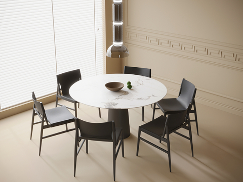 Modern Dining Table and Chair Round Dining Table