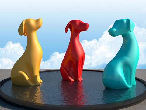 Decorative dog cartoon ornaments