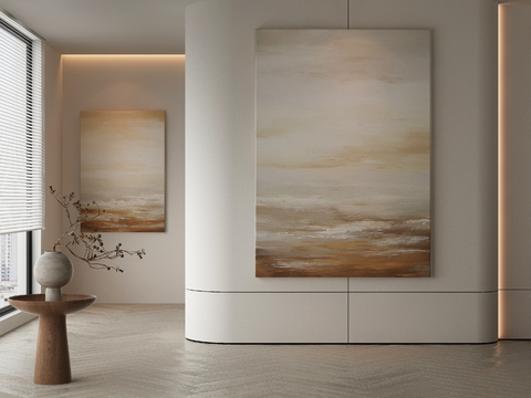 Modern wave oil painting decorative painting