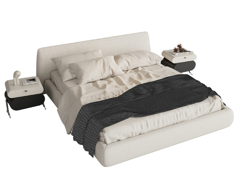 Quiet Double Bed Fabric Bed