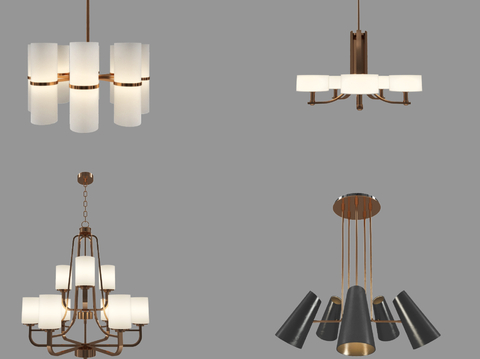 Modern multi-head chandelier hall chandelier