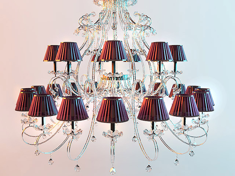 European-style multi-head chandelier double-layer chandelier