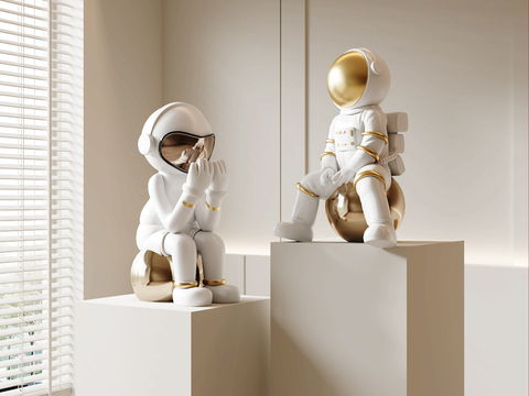 Modern Astronaut Sculpture Art Toy