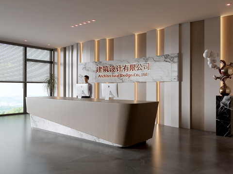 Modern Company Reception Area