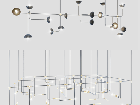 Modern metal chandelier