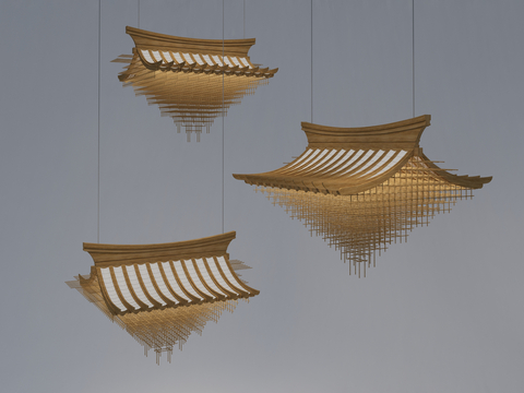 New Chinese Eaves Chandelier