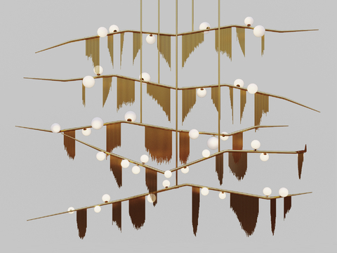 Modern metal chandelier