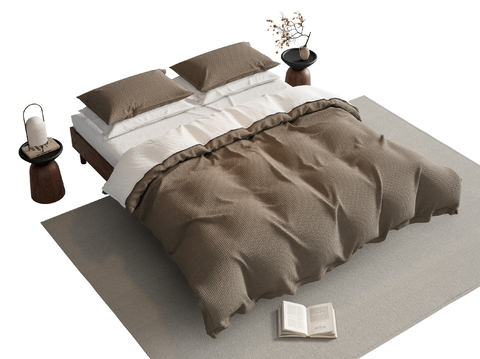 Fabric double bed