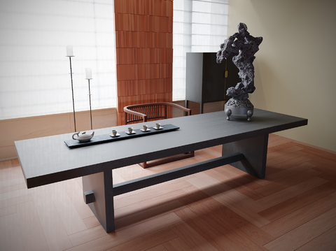 Modern Tea Table and Chair Tea Set Taihu Stone