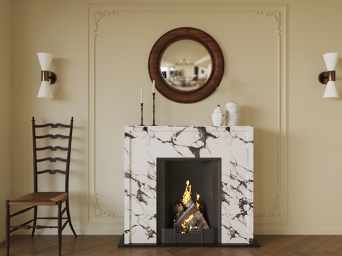 French Retro Fireplace