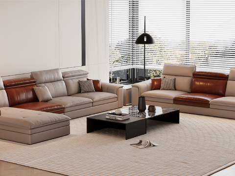 Italian Sectional Sofa Leather Sofa