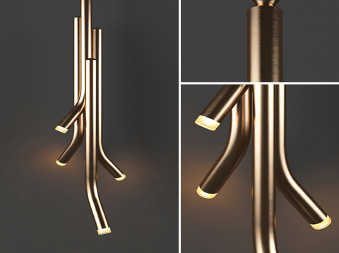 Nordic strip chandelier metal chandelier